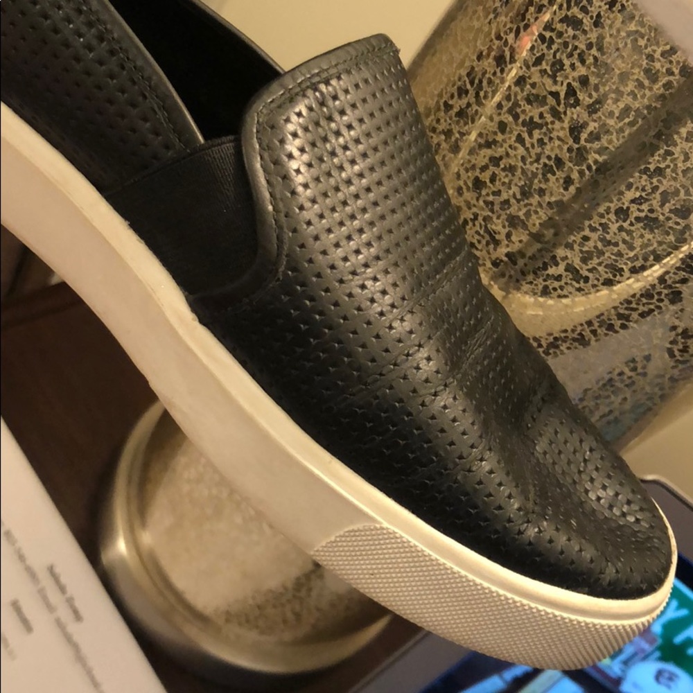 vince camuto perforated suede booties